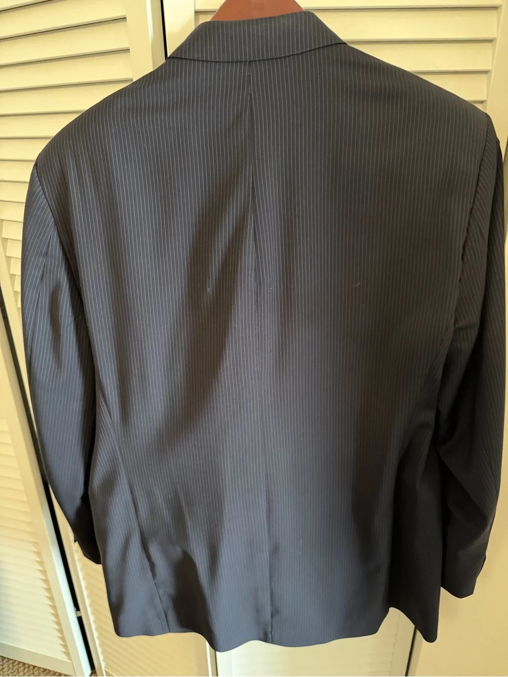 Calvin Klein Men's Navy Pinstripe Suit Jacket